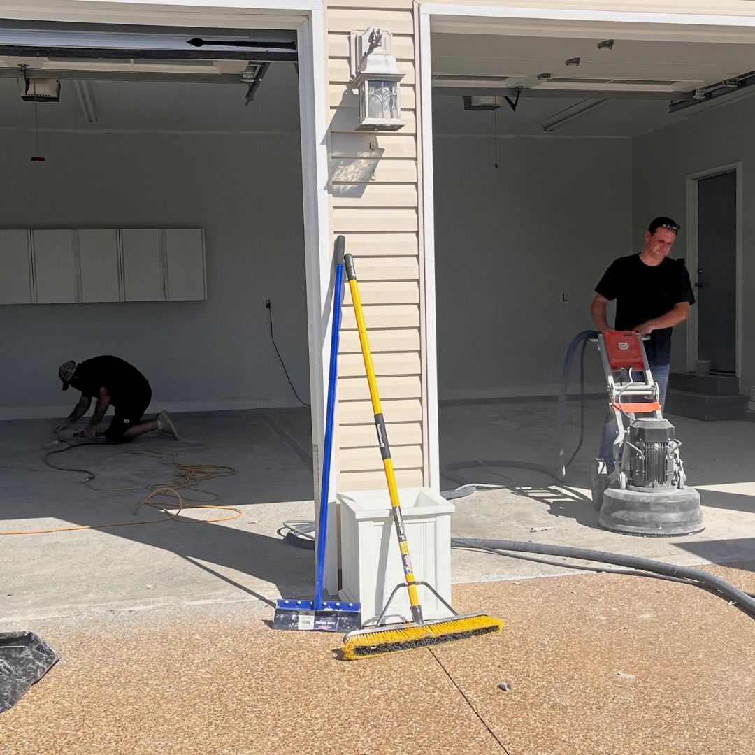 Team applying extreme epoxy coatings